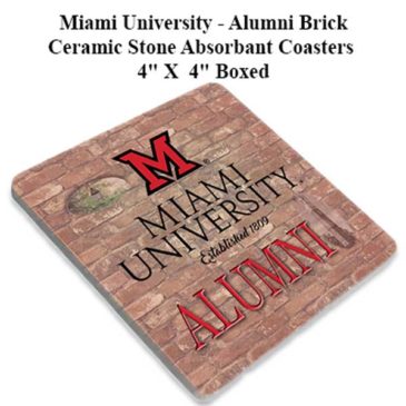 Coaster Set of 4 – Miami Alumni Brick